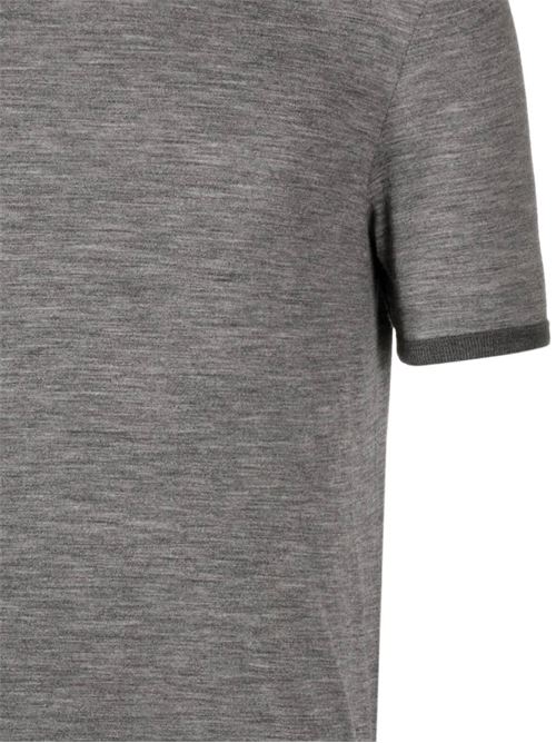 T-shirt mélange in cotone grigio medio THOM BROWNE | MJS262AJ0149035